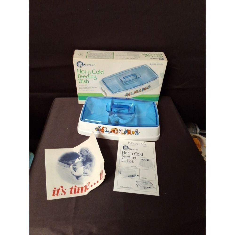 Vintage 1981 Gerber Hot And Cold Feeding Dish #4718 Never Used!!